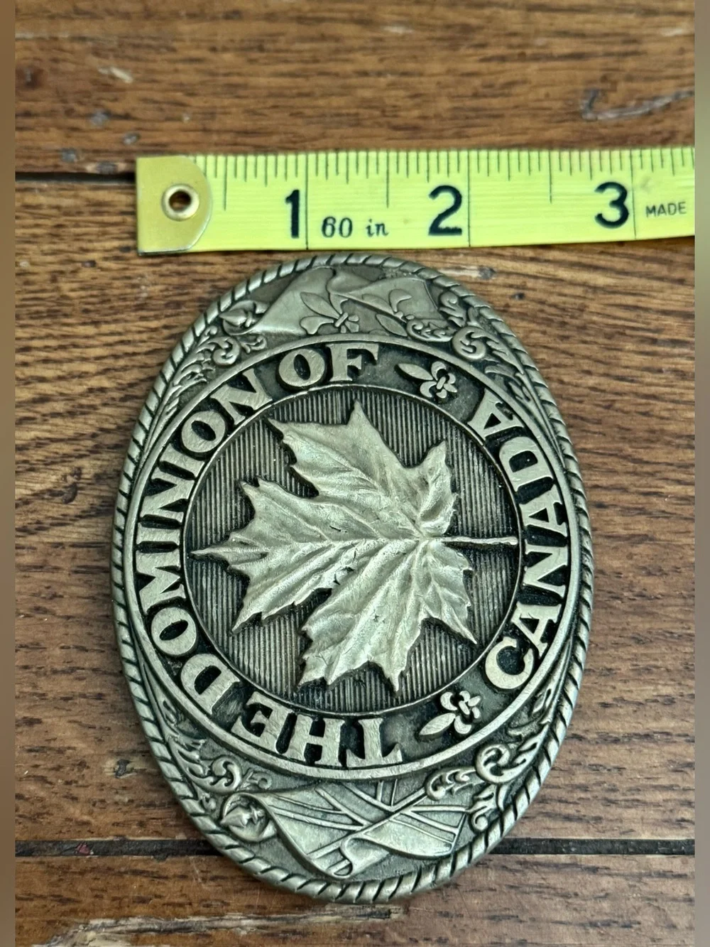 Dominion Of Canada Tony Lama Solid Brass “First Edition” Belt Buckle